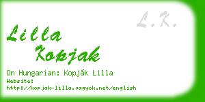 lilla kopjak business card